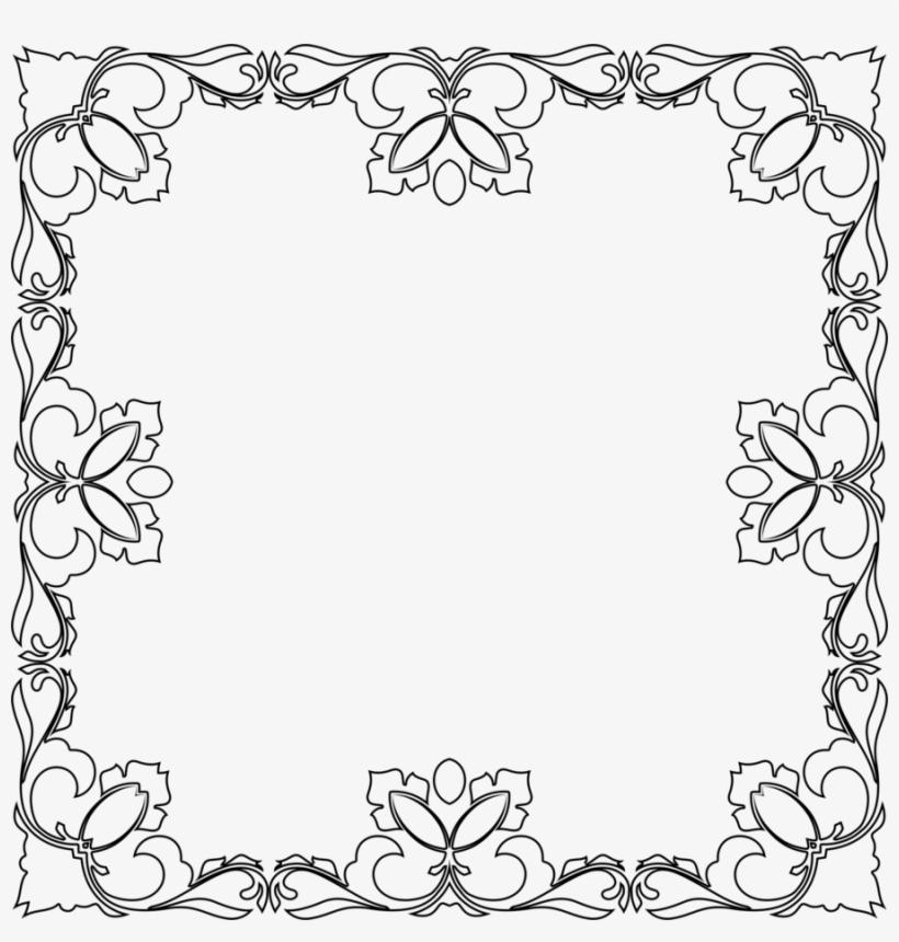 Download Floral Black Design Transparent Bg Clipart - Design, transparent png #1081121
