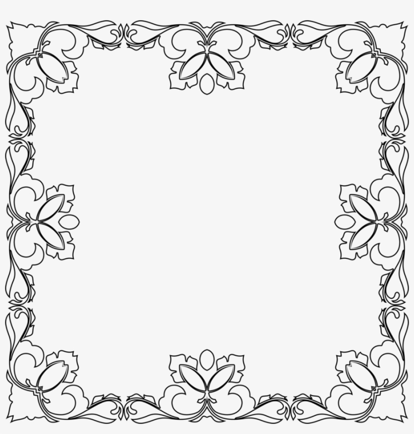 Download Floral Black Design Transparent Bg Clipart - Design, transparent png #1081121