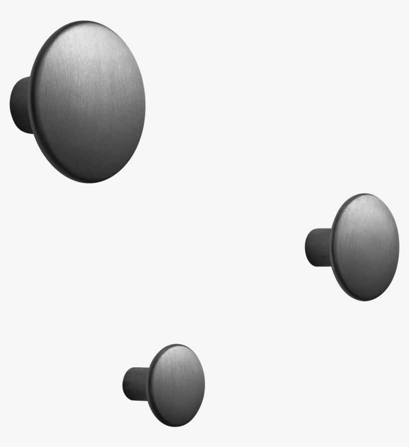 The Dots Metal Master The Dots Metal 1535615597 - Muuto - Wall Hook The Dots Metal Single Medium, Black, transparent png #1081223