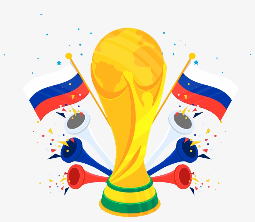 World Football Cup Background With Trophy Free Vector - Fifa World Cup 2018 Poster, transparent png #1081300