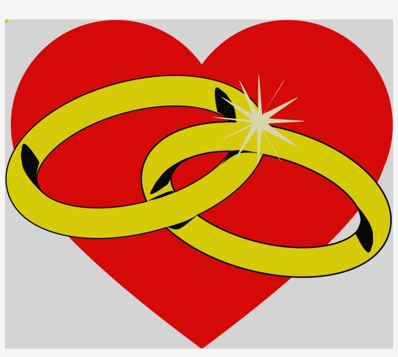 Wedding Rings Heart Clipart, transparent png #1081679