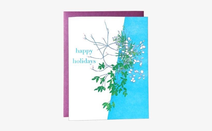 Modern Wreath Holiday Card - Greeting Card, transparent png #1081990