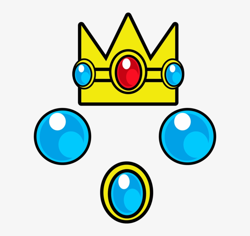 Princess Peach Clipart Crown - Super Mario Peach Crown, transparent png #1082417