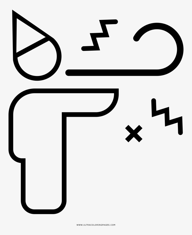 Party Horn Coloring Page - Coloring Book, transparent png #1082492