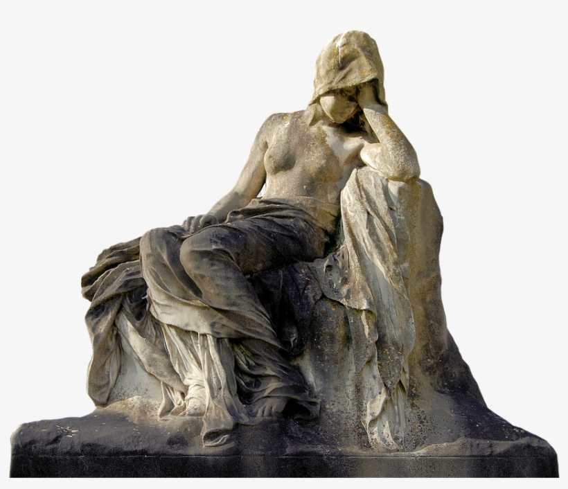Statue, Cemetery, Stone, Old, Graveyard, Woman - Cemetery, transparent png #1082558