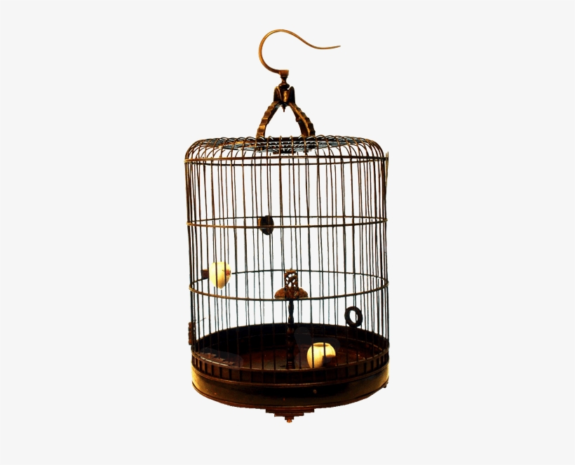 A Large Bamboo Bird Cage With Simply Carved Base Item - Birdcage, transparent png #1082617