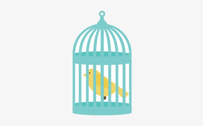 Bird In Bird Cage Svg Files For Cutting Machines Bird - Bird Cage Clipart Png, transparent png #1082641