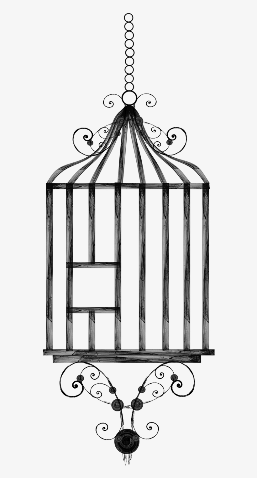 Stock Hanging Birdcage By Rockgem On Deviantart - Birdcage Drawing, transparent png #1082769