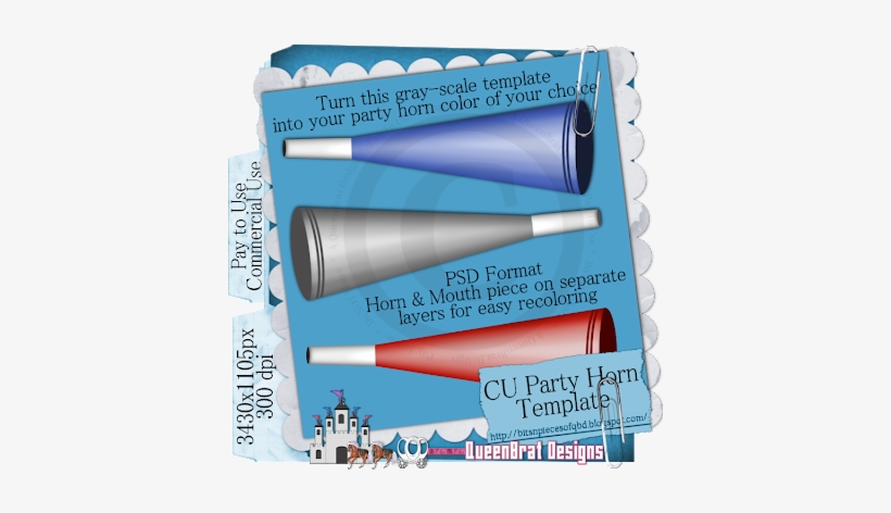 Party Horn Png Check Out My Store To Purchase All Full - Party Horn, transparent png #1082850