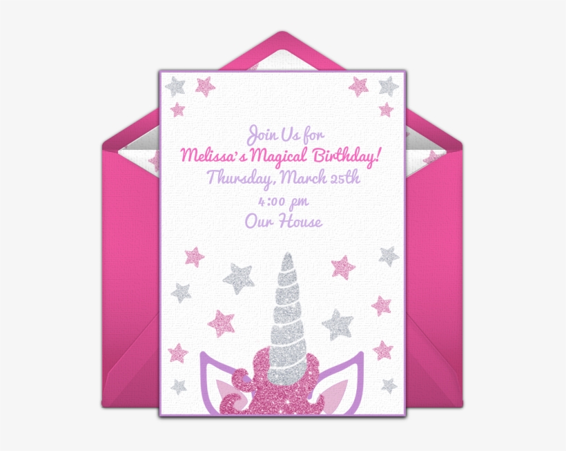 Customizable, Free Unicorn Horn Online Invitations - Party, transparent png #1082941