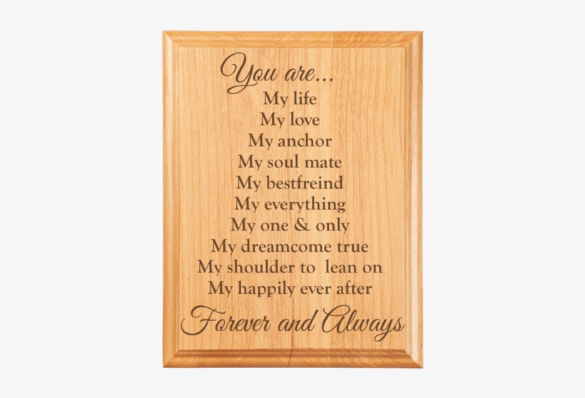 "love Plaque 1\ - Custom 7" X 9" Square Corner Premium Red Alder Plaque-laser, transparent png #1082961