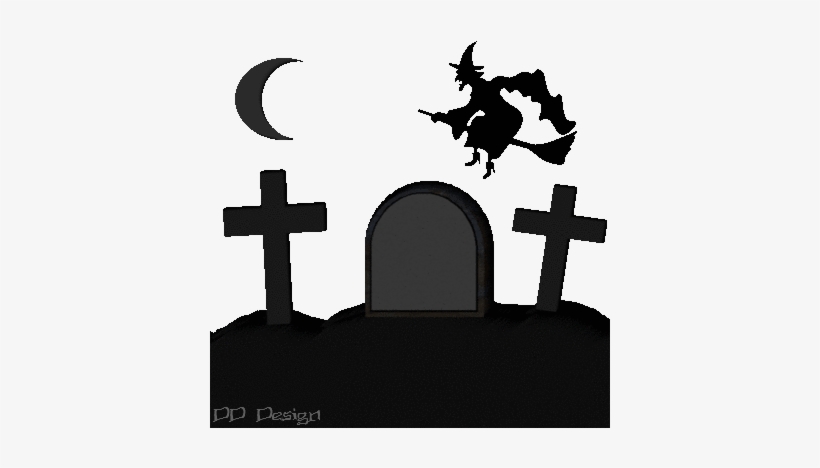 Graveyard Silhouette - Pared Halloween, transparent png #1082982