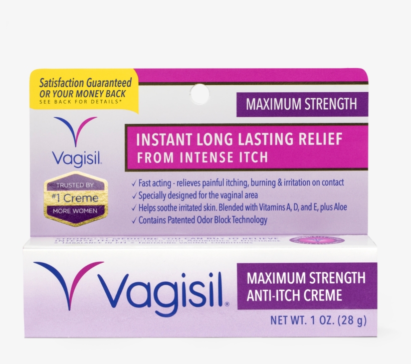 Maxstrength Box Front R1 - Vagisil Medicated Anti-itch Creme, Maximum Strength,, transparent png #1083209