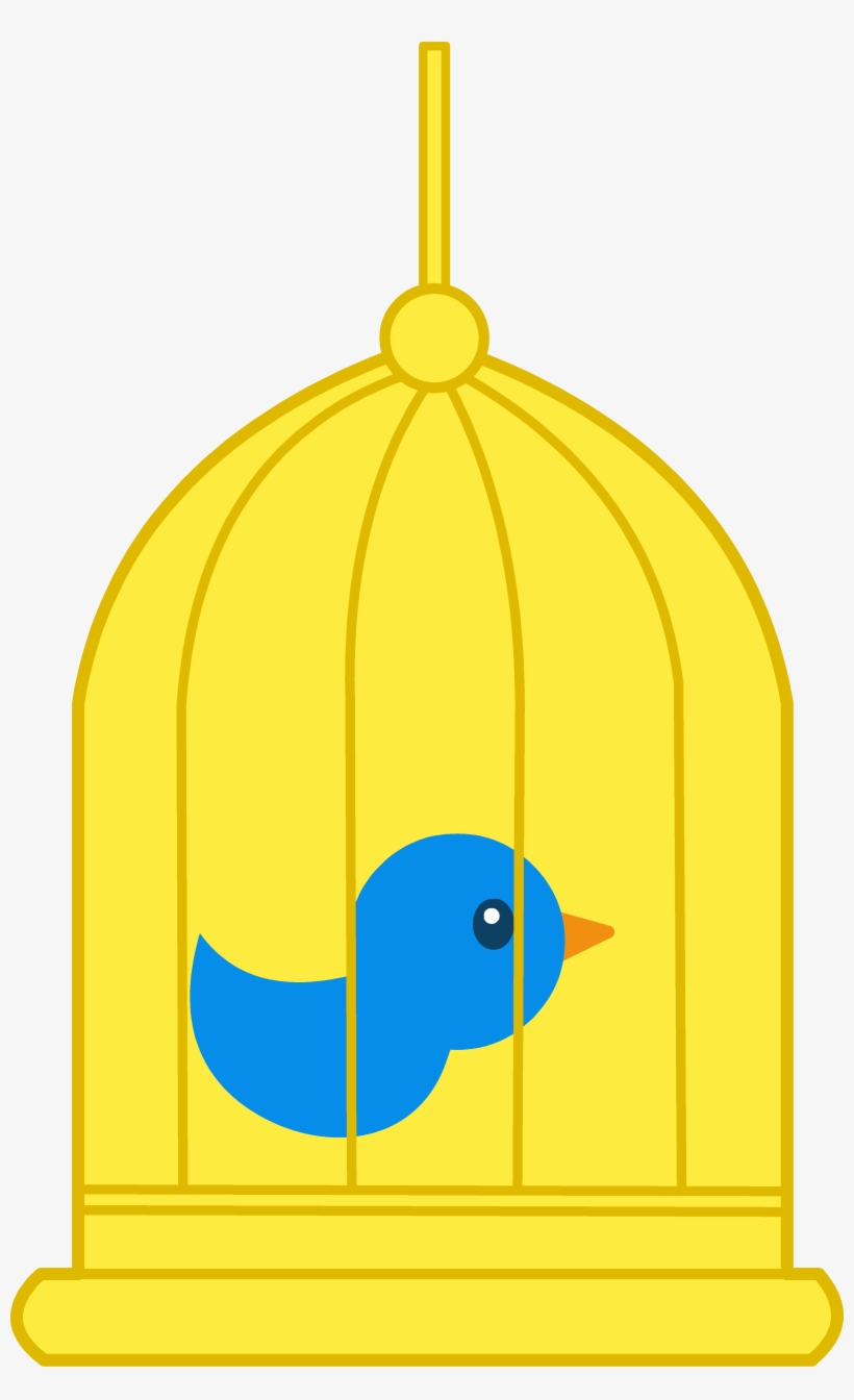 Cage Clipart Pet Bird - Bird In A Cage Clipart, transparent png #1083306