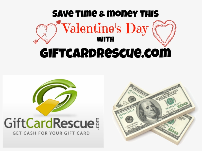 Save Time & Money This Valentine's Day With Giftcardrescue - 100 Dollar Bill, transparent png #1083327