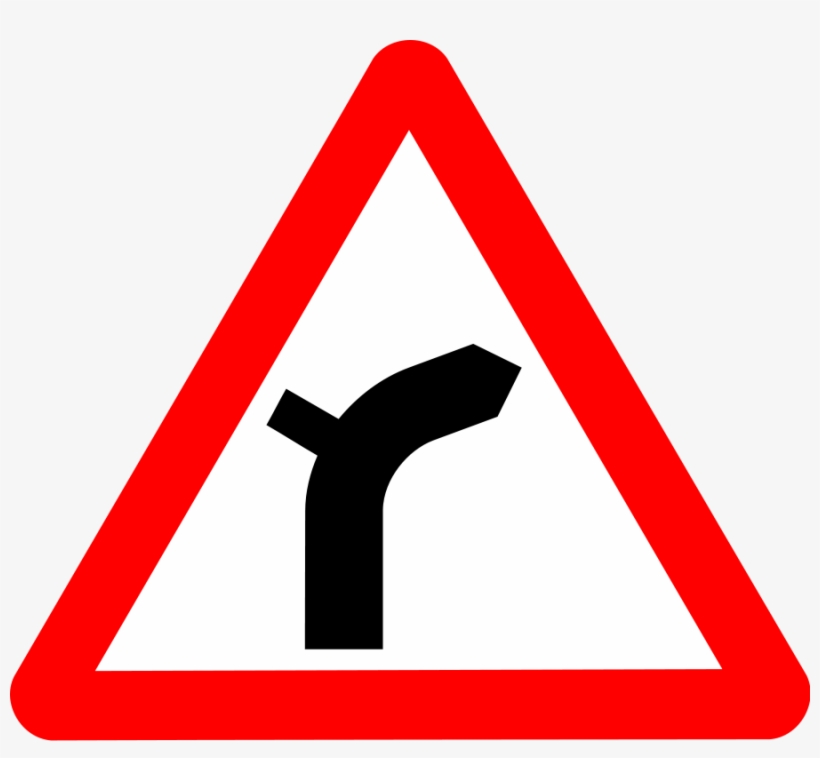 This Free Clipart Png Design Of Roadsign Junc Curve, transparent png #1083373