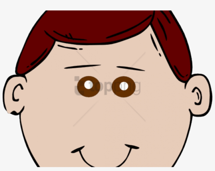 Red Eyes Clipart Boy - Cartoon Man Face, transparent png #1083597