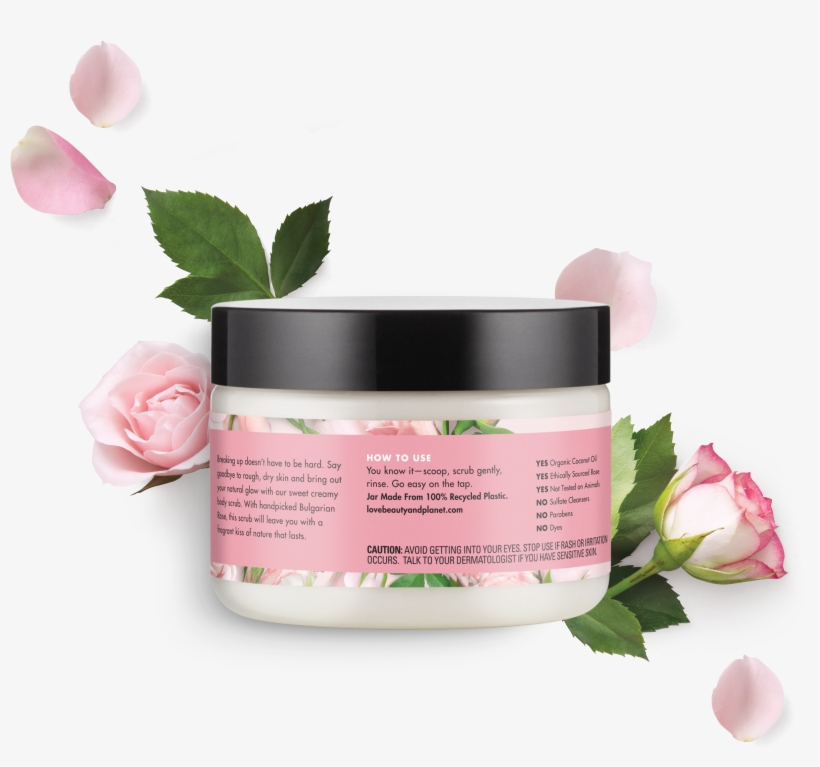Love Beauty And Planet Sugar & Rose Creamy Body Scrub - Love Beauty And Planet Magic Mask, transparent png #1083616
