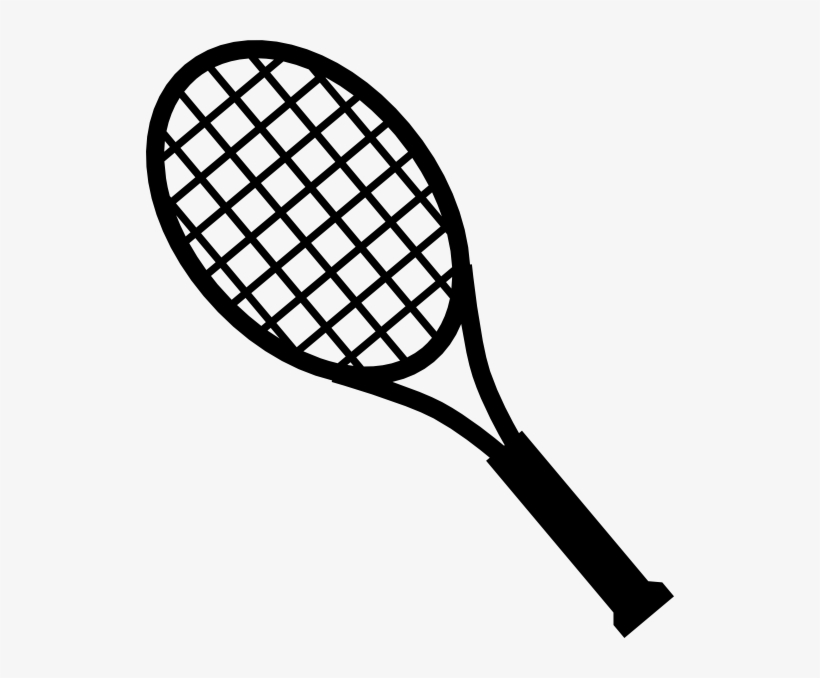 28 Collection Of Tennis Bat Clipart - Tennis Racket Clipart Black And White, transparent png #1083987