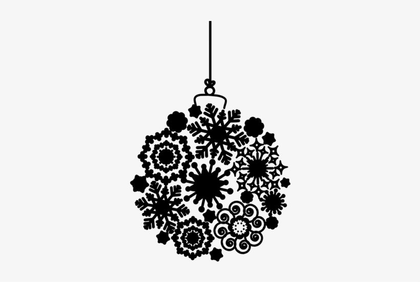 Vinilo Decorativo Bola De Navidad De Copos De Nieve - Snow, transparent png #1084388