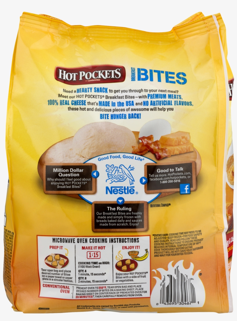 Hot Pockets Egg Cheese Breakfast Bites 22 375 Oz Bag - Hot Pockets Bacon Egg, & Cheese Breakfast Bites, transparent png #1084881
