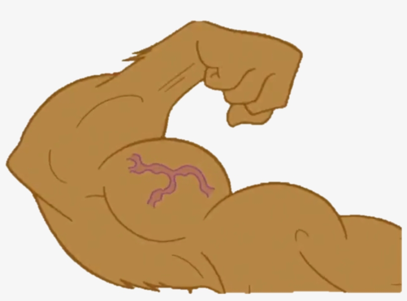 Sandy Transparent 4 - Cartoon Muscle Arm Transparent, transparent png #1084901