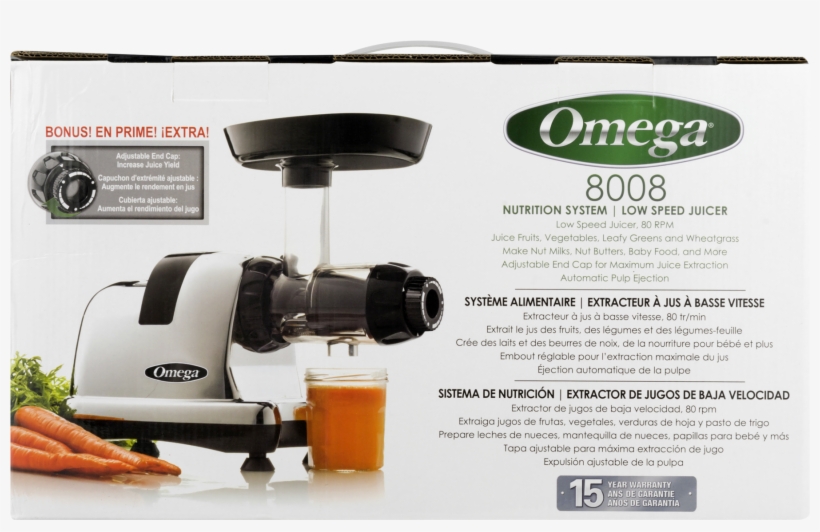Omega 8008c Juicer (chrome), transparent png #1085318