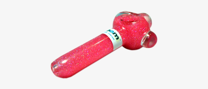 Bright Pink Cadillac Glitter Pipe - Neon Pink Glass Pipe, transparent png #1085410