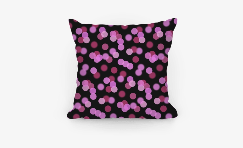 Pink Glitter Bokeh Pattern Pillow - Pillow, transparent png #1085598