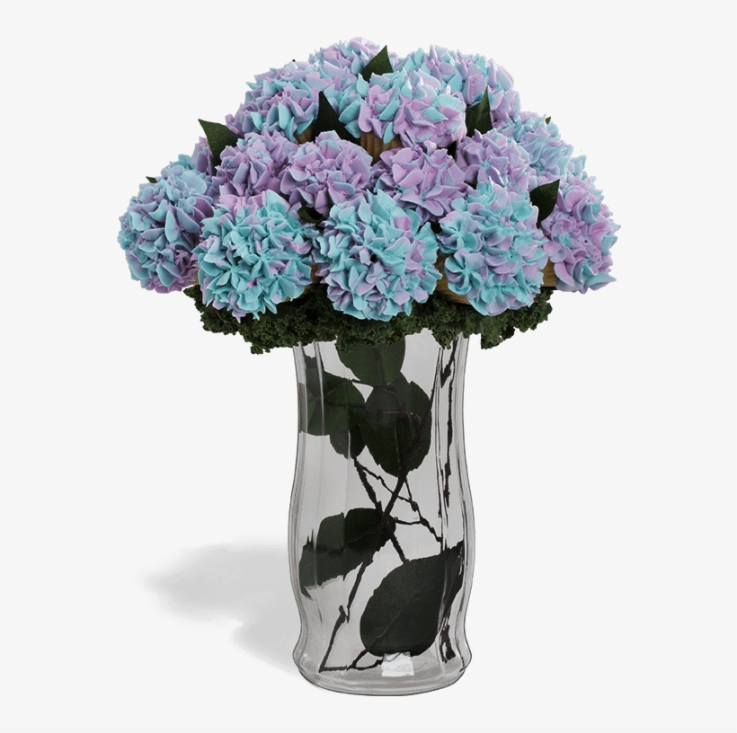 Hydrangea Cupcake Bouquet, transparent png #1085893