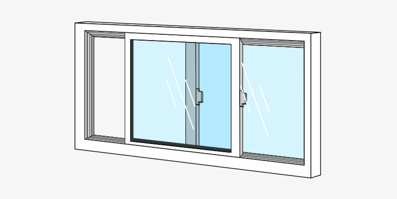 T1000 Thermalized Aluminum Horizontal Sliding Windows - Horizontal Sliding Window, transparent png #1086196
