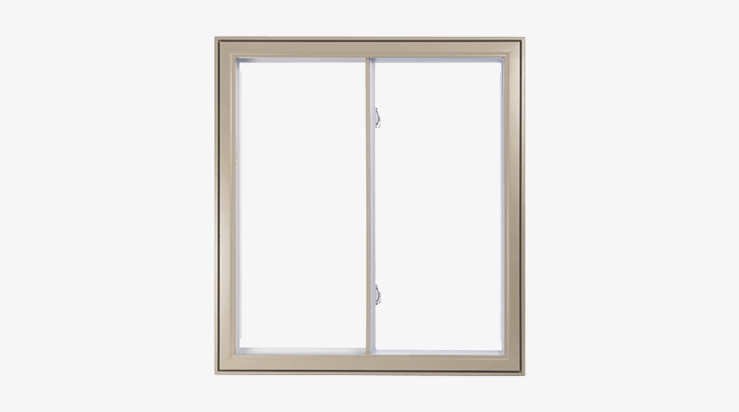A Khaki Hybrid Pvc / Aluminum Double Slider Window - Sliding Doors Window, transparent png #1086341