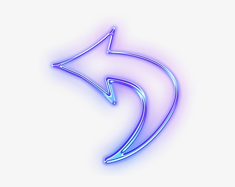 Neon Arrow Sign Blue Purple Light - Neon Arrow, transparent png #1086395