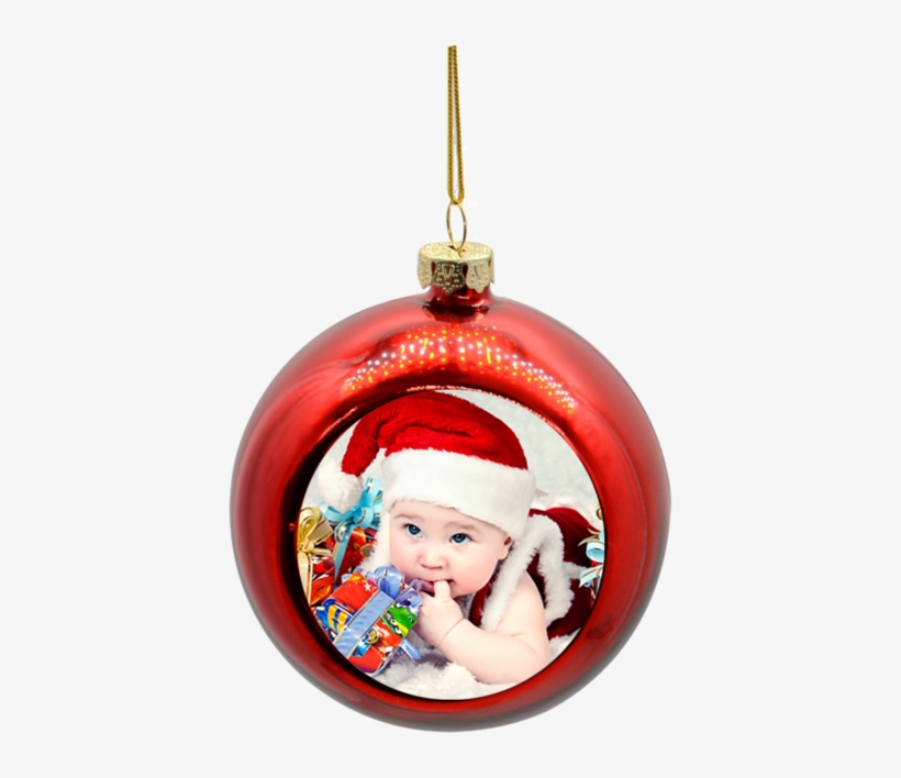 Bola Navidad Redonda Metálica - Kerstballen Bedrukken Per 4 Stuks - Rood, transparent png #1086567