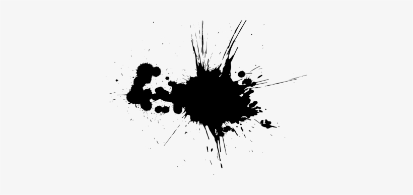 Splatter Simple Png Images - Black Splash Transparent, transparent png #1086703