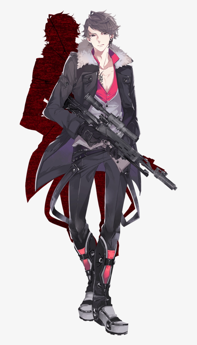 Anime Guy Holding A Gun - Anime Guy With Gun, transparent png #1086784