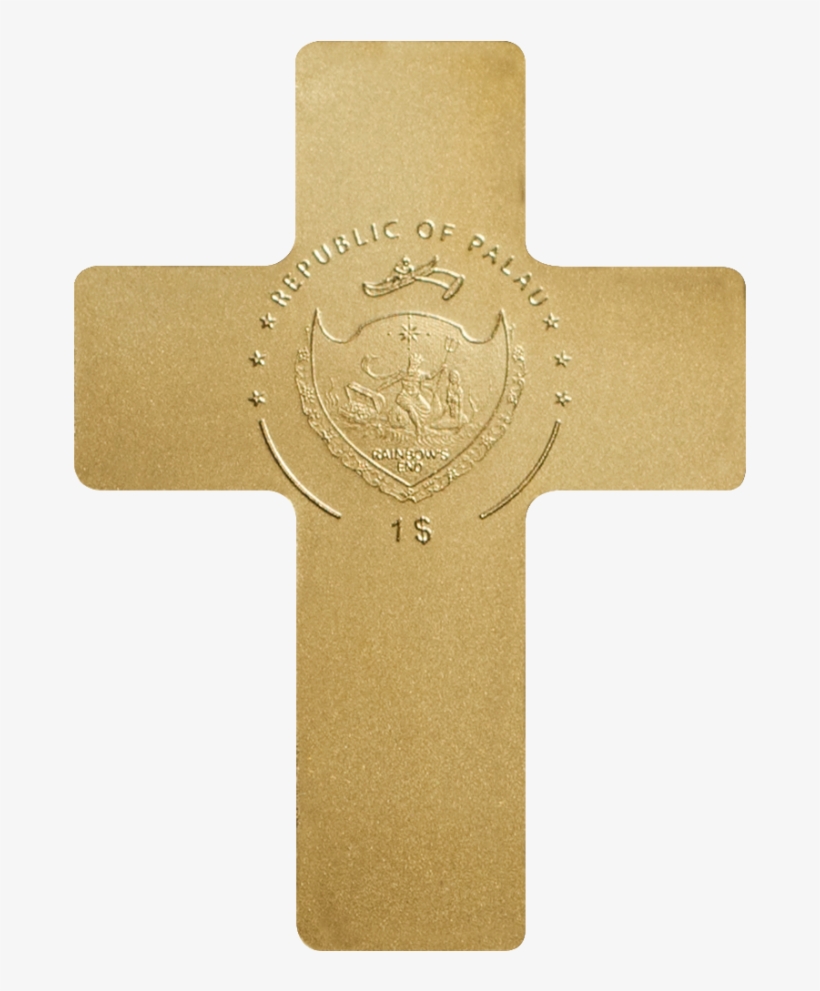 Golden Cross - Coin, transparent png #1086888