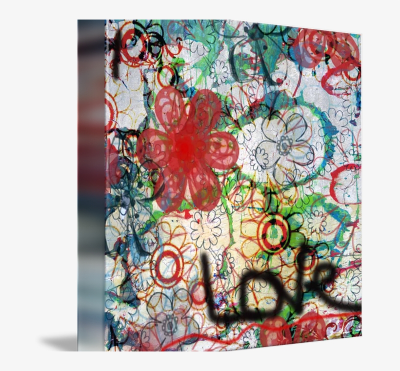 Love Graffiti Wall By Ricki Mountain - Gallery-wrapped Canvas Art Print 11 X 11 Entitled Love-graffiti, transparent png #1086911