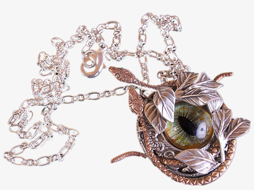Gothic Necklace Serpent Necklace Snake Eye Necklace - Body Jewelry, transparent png #1087171