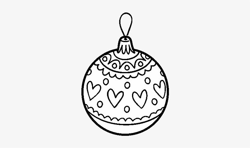 Dibujo De Bola De Navidad Estampada Para Colorear - Palline Di Natale Da Colorare, transparent png #1087218