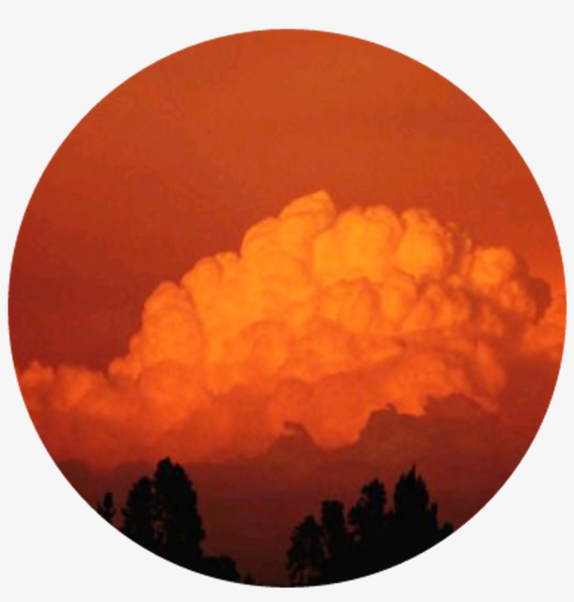 Cloud Silhouettes Orange Aesthetic Aestheticcircle - Orange Aesthetic Sky, transparent png #1087343