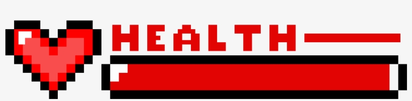 Minecraft Health Bar Png - Health Bar Pixel Art, transparent png #1087837