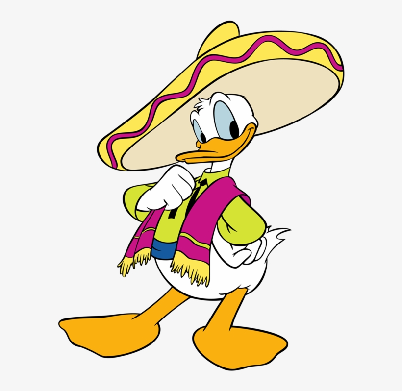 Fun Caps > 181-210 Donald Iv - Donald Duck Mexican Hat - Free Transparent  PNG Download - PNGkey