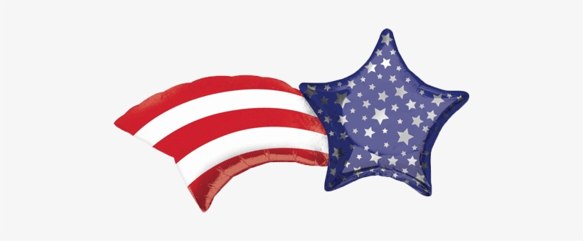 27" Patriotic Stars And Stripes Shooting Star Balloon - Patriotic Stars, transparent png #1088738