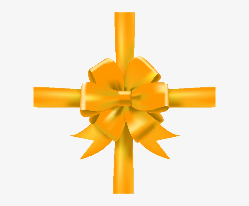 Yellow Bow Ribbon Icon - Vector Graphics, transparent png #1089056