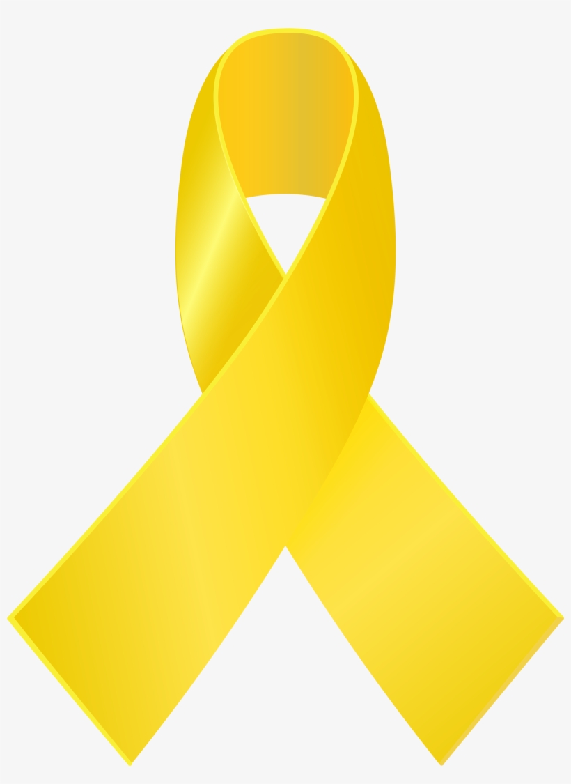 Yellow Awareness Ribbon Png Clip Art - Yellow Awareness Ribbon, transparent png #1089214