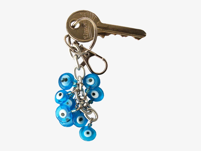 Blue Bunch Of Hearts Good Luck Evil Eye Keychain - Evil Eye Keychain, transparent png #1089217