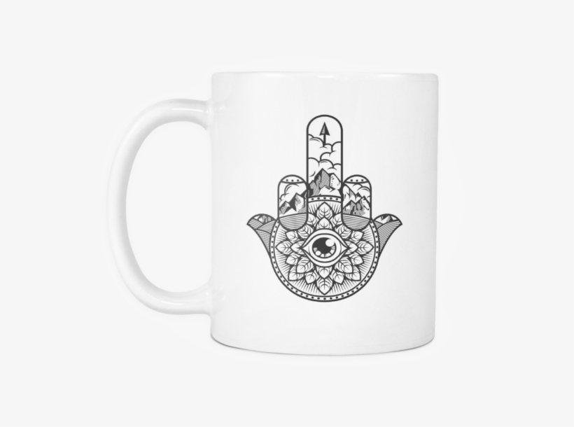 Zen Finger Evil Eye White 11oz - Metatron's Cube, transparent png #1089355