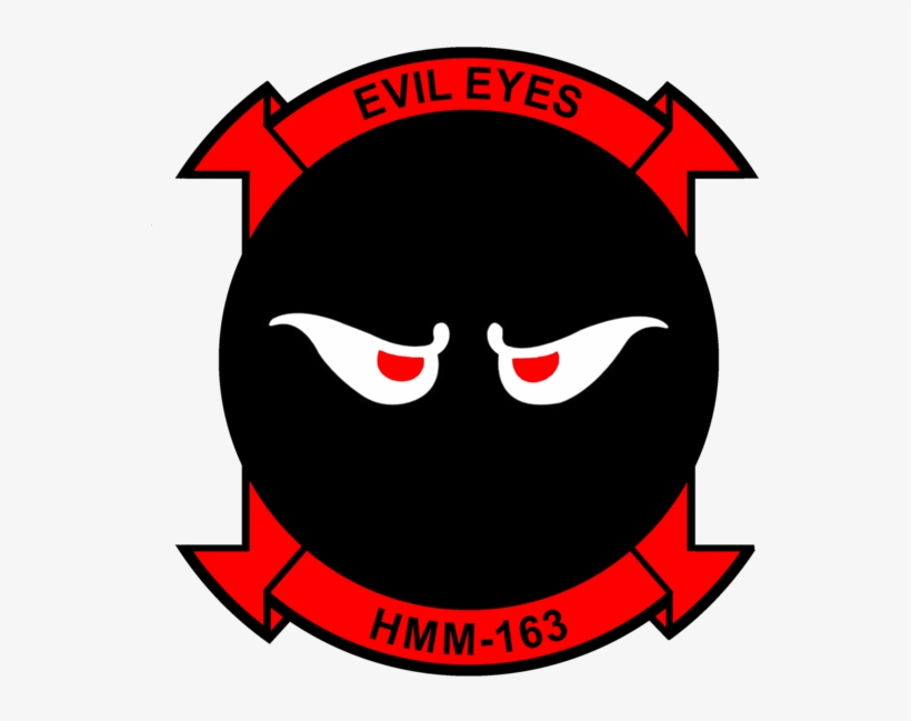 Usmc Hmm-163 Evil Eyes Sticker Military, Law Enforcement - Vmm 163, transparent png #1089397