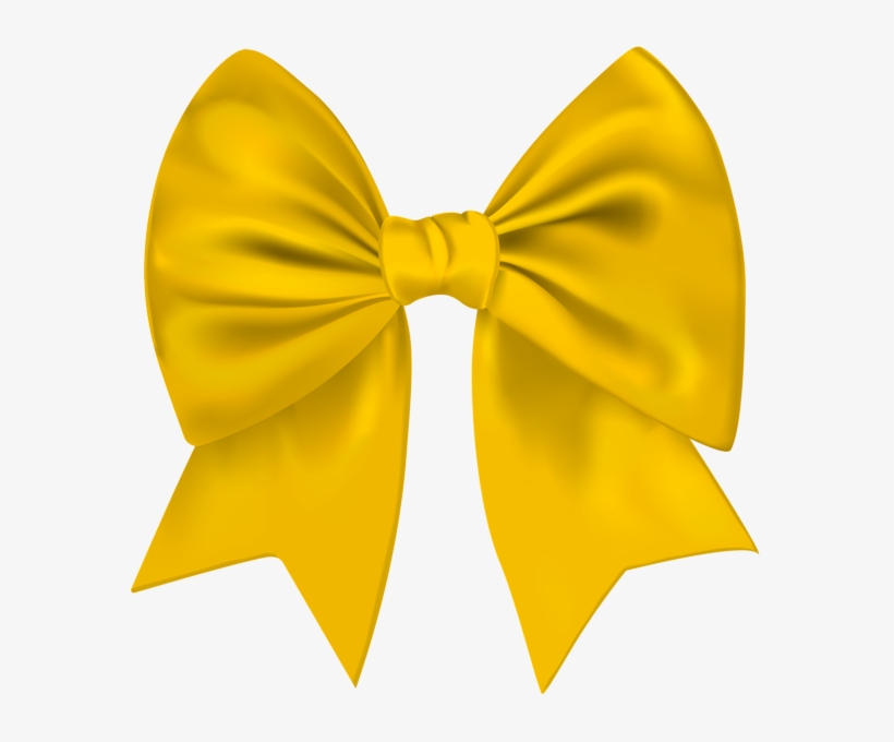 Yellow Bow Transparent Png Image - Yellow Bow Transparent, transparent png #1089539